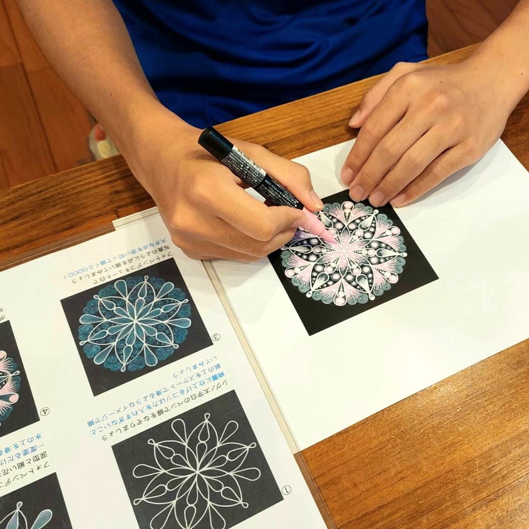 OKINAWA e-CRAFT 曼荼羅アーティスト 比嘉清美 ミニ曼荼羅体験会
